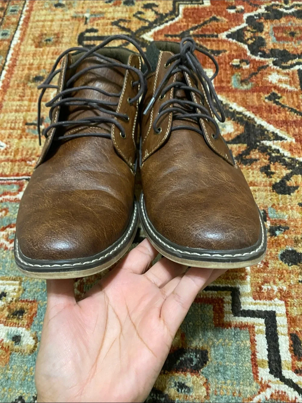 Hawker Rye Men's Brown Leather Chukka Boots with Padded Collar